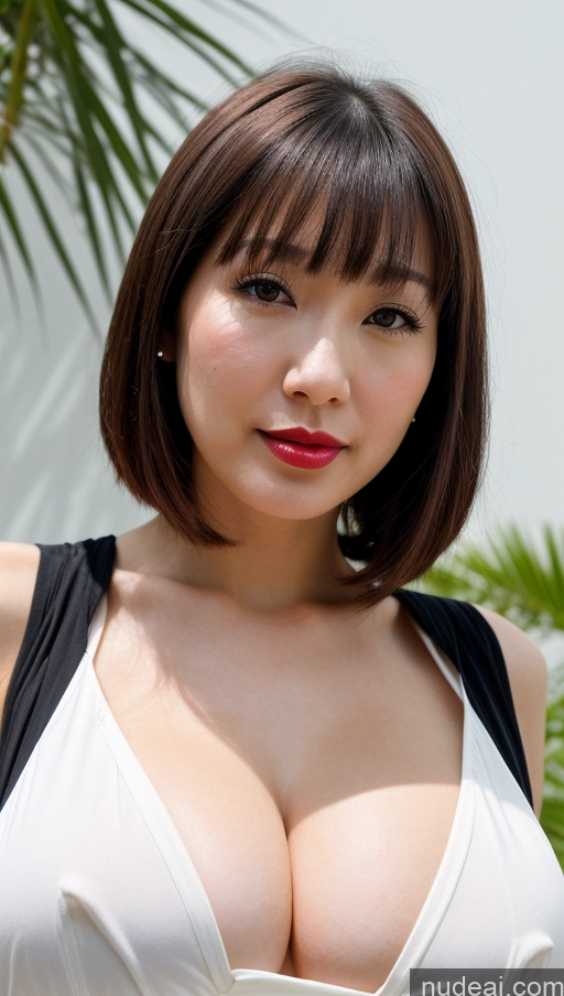 related ai porn images free for Woman One Huge Boobs Beautiful Lipstick Fairer Skin 30s Black Hair Close-up View Detailed Simple Bobcut Japanese Sundress