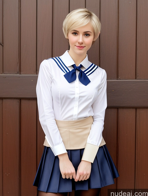 related ai porn images free for Woman Beautiful Small Tits Skinny Small Ass Fairer Skin 18 Blonde Pixie Russian Front View Sailor Mini Skirt Tie Blouse Pantyhose