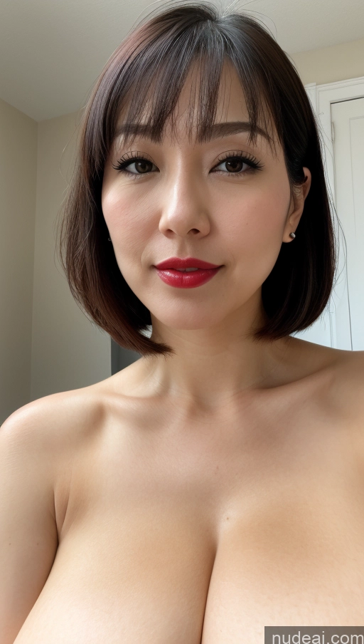 related ai porn images free for Woman One Huge Boobs Beautiful Lipstick Fairer Skin 30s Black Hair Bobcut Japanese Close-up View Detailed Simple Sundress Cleavage