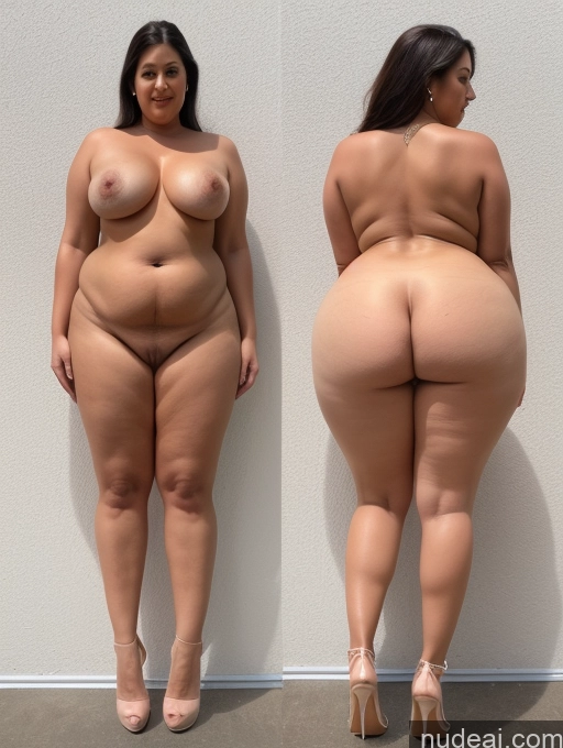 ai nude image of two women with very big ass standing next to each other pics of Tall Long Legs Fat Chubby Big Hips Big Ass Thick Abs Perfect Boobs Busty Nude High Heels Beautiful Two 70s