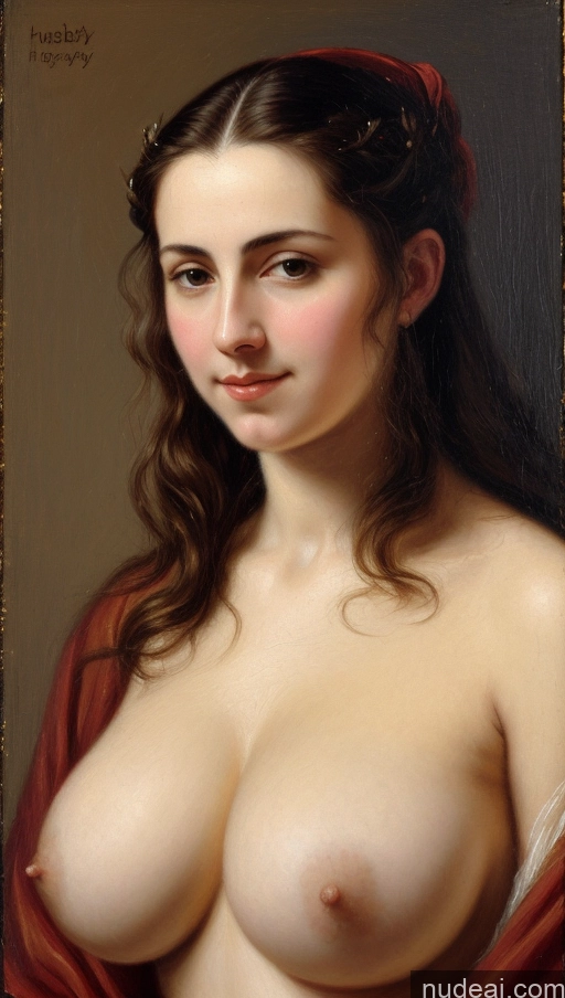 ai nude image of painting of a woman with a red headband and a red scarf pics of Pubic Hair Medieval Hairy Women Perfect Boobs Busty Painting