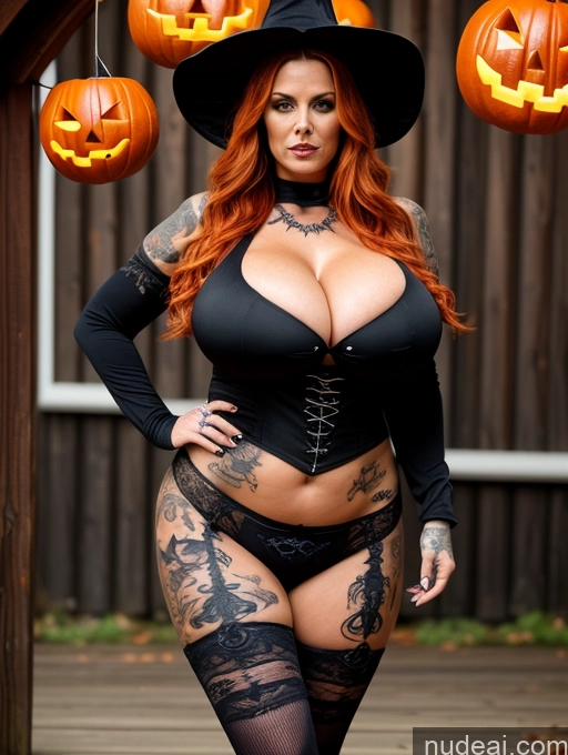 related ai porn images free for 50s Serious Huge Boobs Busty Perfect Boobs Tattoos Big Ass Ginger Halloween Hat Witch