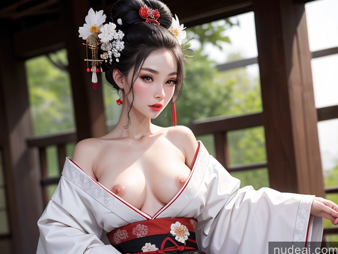 related ai porn images free for Fairer Skin Japanese Black Hair Hair Bun Geisha Small Tits Skinny