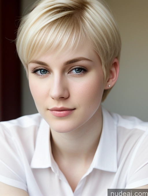 related ai porn images free for Woman Beautiful Fairer Skin 18 Blonde Pixie Russian Shirt Close-up View