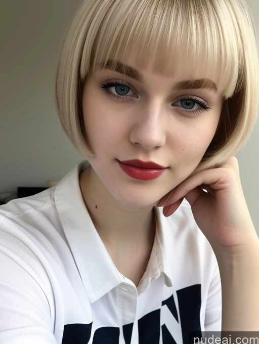 related ai porn images free for Beautiful Fairer Skin 18 Blonde Sorority Russian Close-up View Shirt Short Hair Lipstick