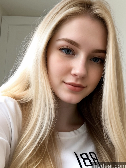 ai nude image of blond woman with long hair and white shirt posing for a picture pics of Sorority Beautiful Fairer Skin 18 Blonde Long Hair Russian Close-up View Shirt