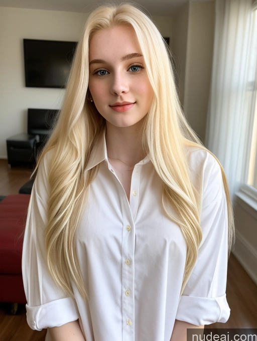 ai nude image of blonde woman with long hair and blue eyes posing for a picture pics of Sorority Beautiful Fairer Skin 18 Blonde Long Hair Russian Shirt