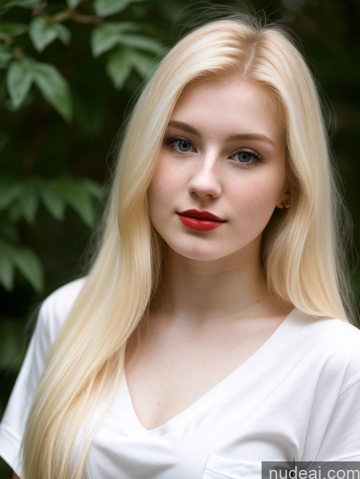 ai nude image of blonde woman with blue eyes and red lips posing for a picture pics of Sorority Beautiful Fairer Skin 18 Blonde Russian Shirt Long Hair Lipstick