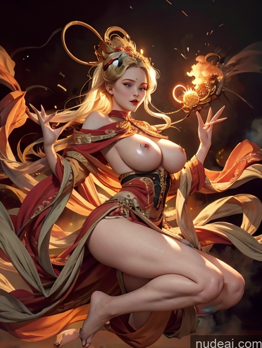 ai nude image of a close up of a woman in a costume holding a fire ball pics of Detailed Dunhuang (敦煌) V1 Victorian Jumping Hell White 20s Huge Sagging Breasts Fairer Skin Fat Big Hips Bimbo