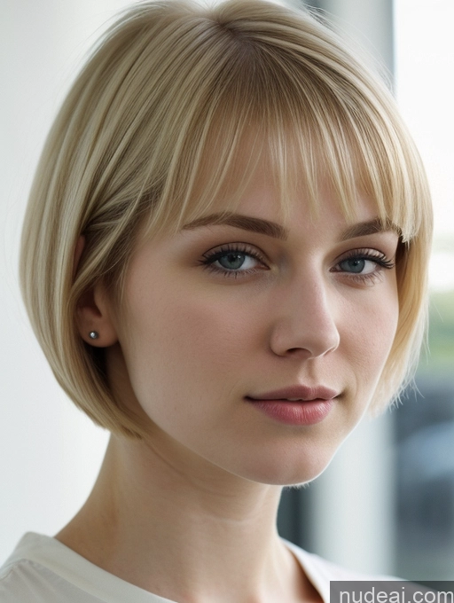 related ai porn images free for Woman One Beautiful Fairer Skin 18 Blonde Short Hair Russian Shirt Close-up View