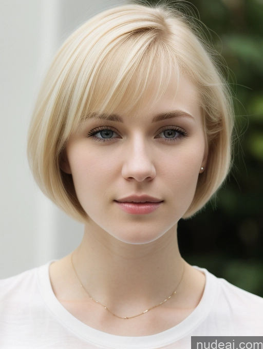 related ai porn images free for Woman One Beautiful Fairer Skin 18 Blonde Short Hair Russian Shirt Close-up View