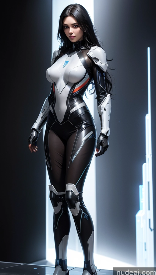 related ai porn images free for Two Beautiful Tall Transparent Science Fiction Style Sci-fi Armor Black Hair Long Hair