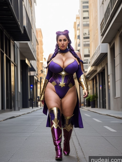 related ai porn images free for Milf Busty Huge Boobs Big Ass Big Hips 20s Purple Hair Pigtails Front View Bright Lighting Superhero Street Sci-fi Armor Gold Jewelry Serious