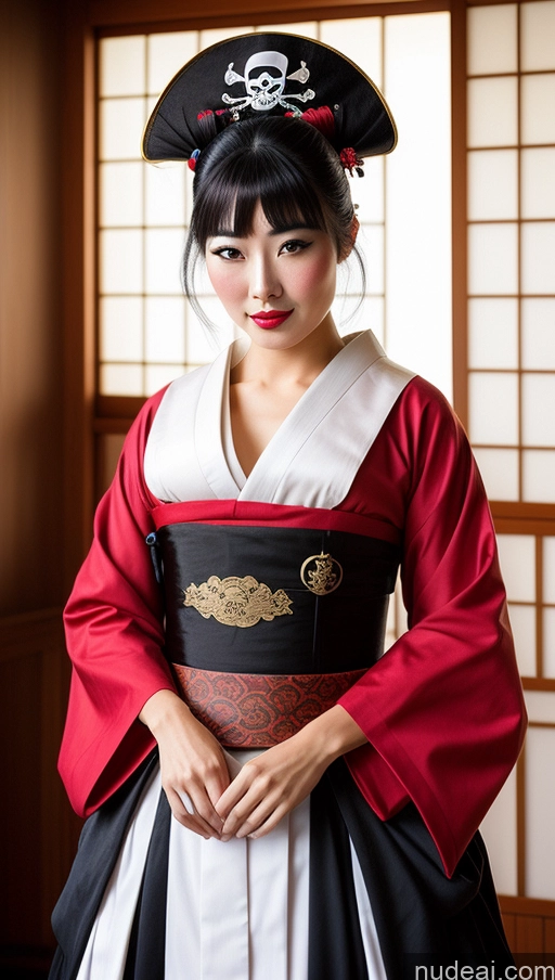 ai nude image of there is a woman in a pirate costume posing for a picture pics of Pirate Geisha One