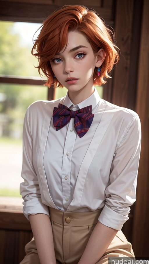 related ai porn images free for Skinny 18 Ginger Pixie Double-fold Eyelids Adjuster One Bow Tie High Socks