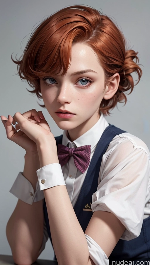 related ai porn images free for Skinny 18 Ginger Pixie Double-fold Eyelids Adjuster One Bow Tie High Socks