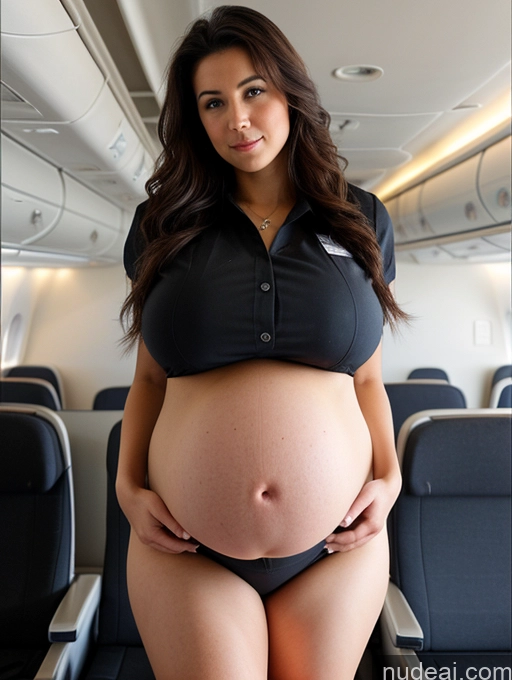 related ai porn images free for Huge Boobs Busty Big Ass Pregnant 18 Messy Black Hair Dark_Fantasy_Style POV Belly Grab Flight Attendant