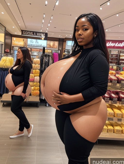 related ai porn images free for Busty Huge Boobs Big Ass Thick Chubby Fat Big Hips Pregnant Dark Skin 18 Black Mall Side View Jumpsuit Bright Lighting Detailed Dark_Fantasy_Style Belly Inflation, Cuminflation, Overeating Spandex