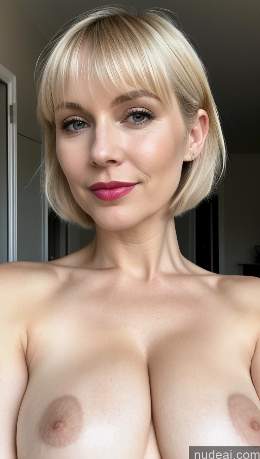 related ai porn images free for Woman One Beautiful Lipstick Fairer Skin 50s Blonde Short Hair Close-up View Detailed Simple Huge Boobs