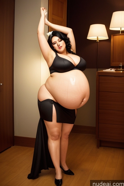 related ai porn images free for Milf Huge Boobs Perfect Boobs Big Ass Thick Chubby Big Hips Fat Pregnant 18 Black Hair Dark_Fantasy_Style Bright Lighting Detailed Belly Inflation, Cuminflation, Overeating Maid