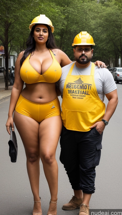 related ai porn images free for Woman + Man Perfect Boobs Beautiful Thick Big Hips Perfect Body Pubic Hair Tanned Skin 30s Sexy Face Black Hair Indian Surrealist Front View T-pose Detailed Huge Boobs Tall Short Shorts Crop Top Construction Worker Street