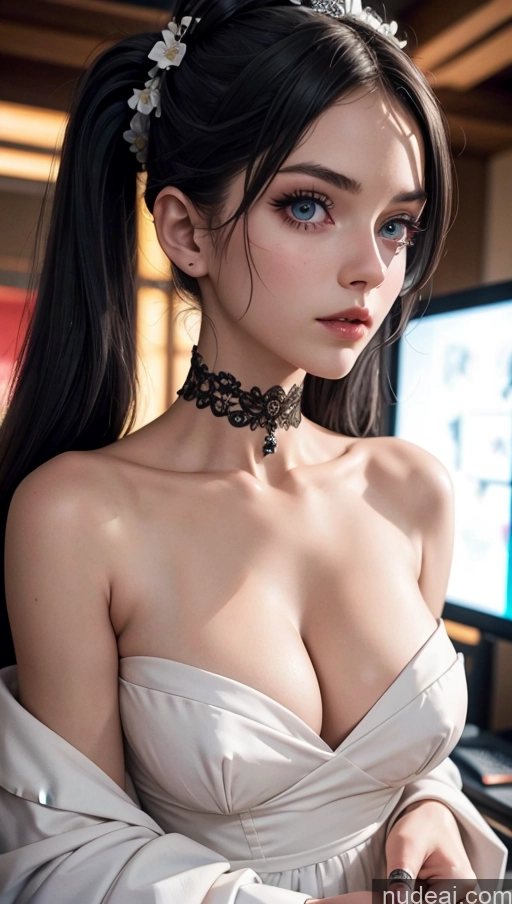 related ai porn images free for Beautiful Perfect Body Fairer Skin Skinny Serious Black Hair Goth Gals V2 Double-fold Eyelids Adjuster Small Tits Cleavage Pigtails Gaming