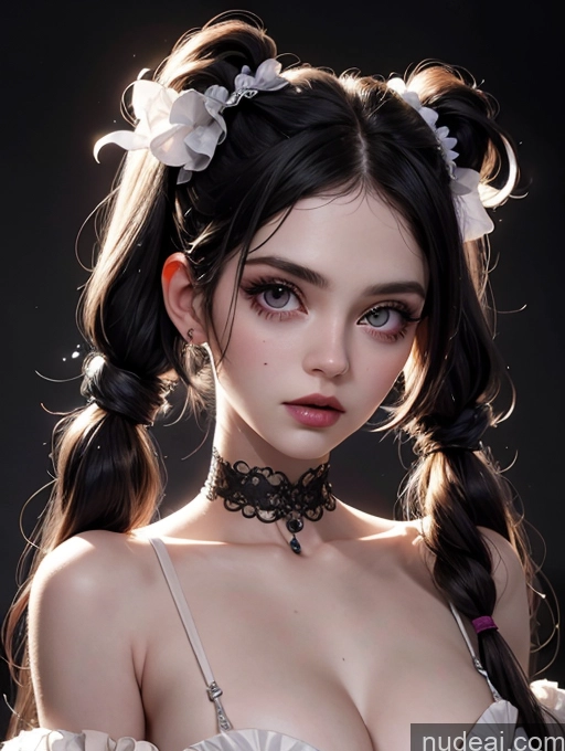 related ai porn images free for Beautiful Perfect Body Fairer Skin Skinny Serious Black Hair Goth Gals V2 Double-fold Eyelids Adjuster Small Tits Pigtails Pet Play Front View