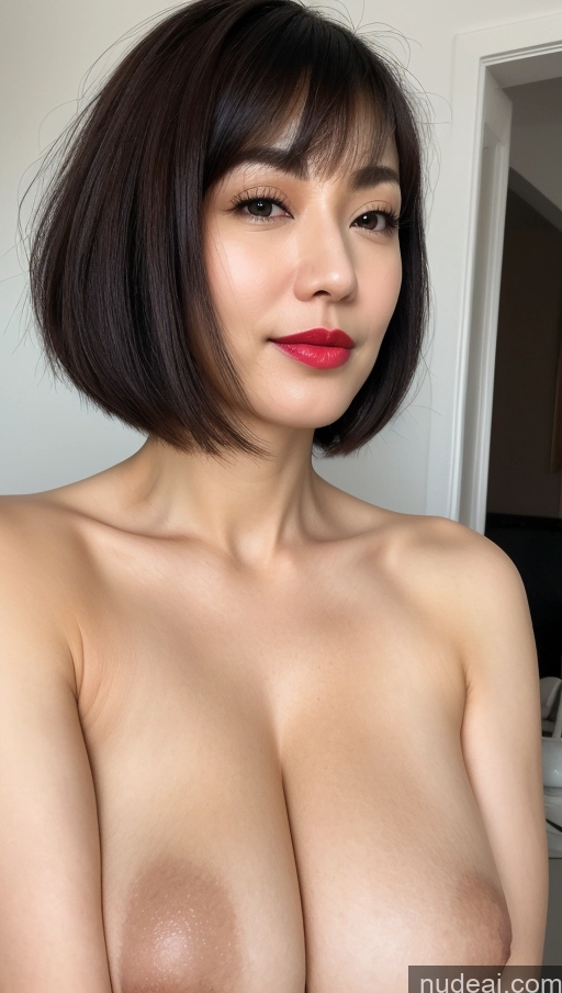 related ai porn images free for Woman One Huge Boobs Beautiful Lipstick Fairer Skin 40s Black Hair Short Hair Korean Close-up View Detailed Simple