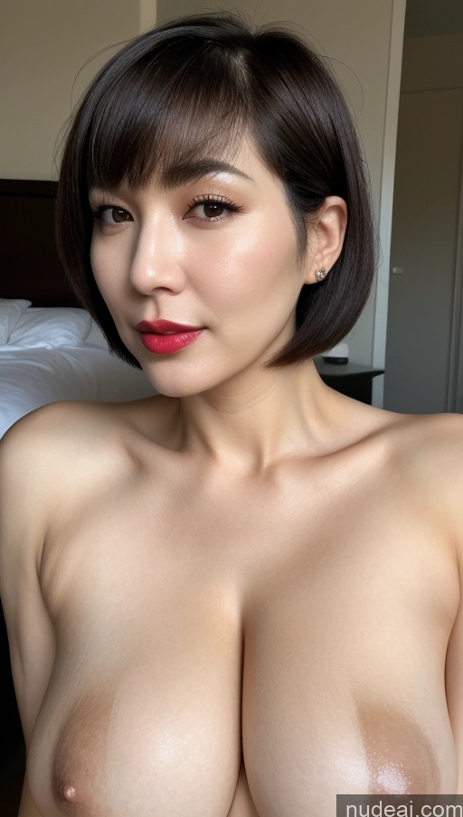 related ai porn images free for Woman One Huge Boobs Beautiful Lipstick Fairer Skin 40s Black Hair Short Hair Korean Close-up View Detailed Simple