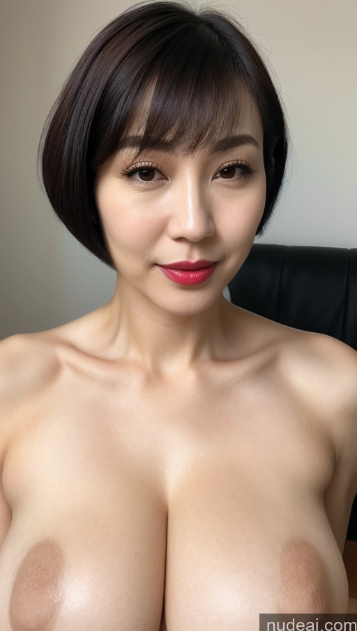 related ai porn images free for Woman One Huge Boobs Beautiful Lipstick Fairer Skin 40s Black Hair Short Hair Korean Close-up View Detailed Simple