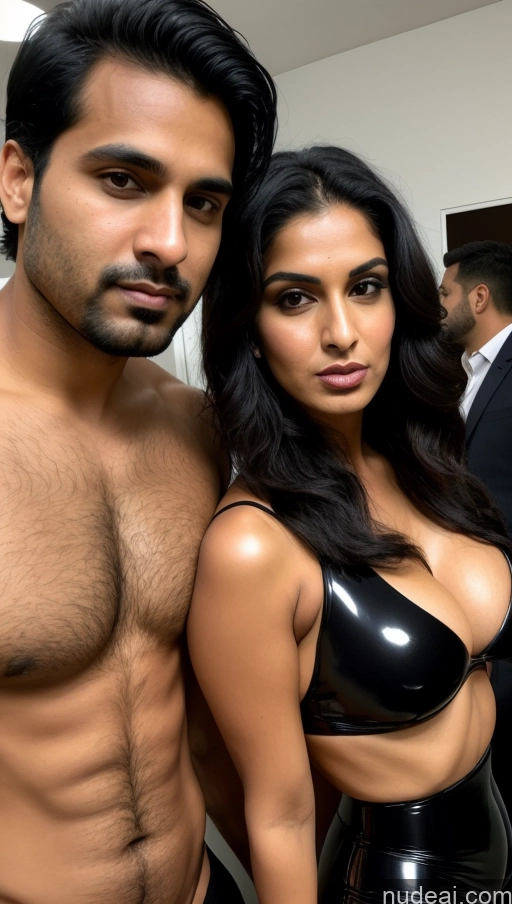 related ai porn images free for Woman + Man Perfect Boobs Beautiful Thick Big Hips Perfect Body Pubic Hair 30s Sexy Face Black Hair Indian Front View Detailed Big Ass Shocked Serious Skinny Party Suit Latex