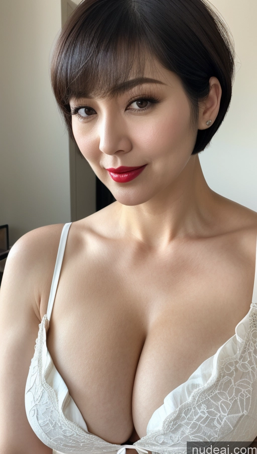 related ai porn images free for Woman One Huge Boobs Beautiful Lipstick Fairer Skin Black Hair Short Hair Close-up View Detailed Korean 40s Western Cleavage