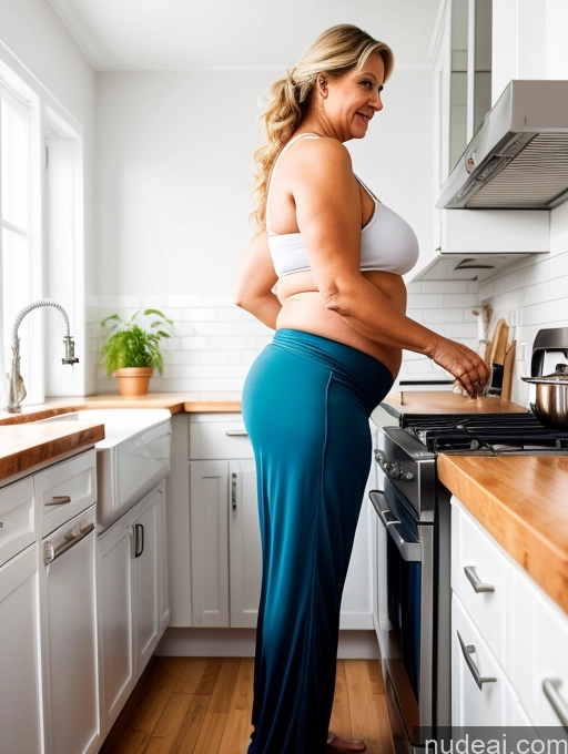 related ai porn images free for Big Ass Fat Perfect Body 70s Swedish Kitchen Harem Pants Side View