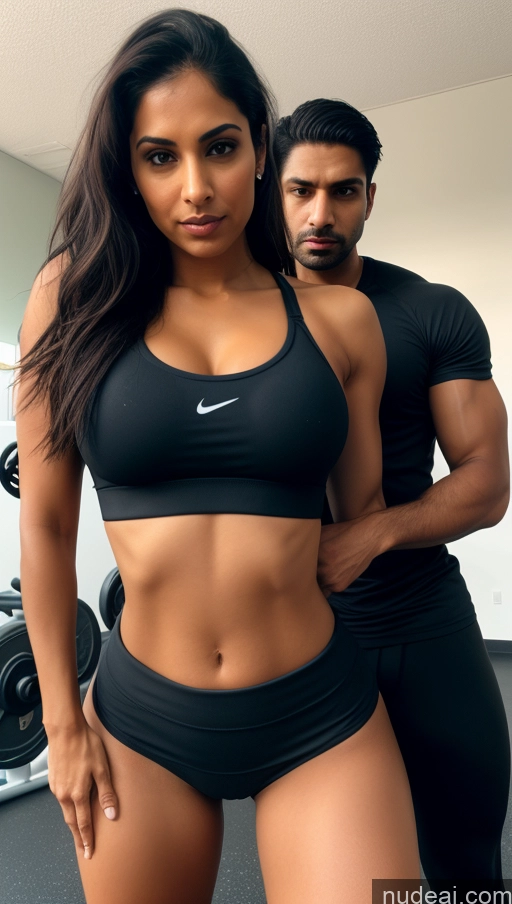 related ai porn images free for Perfect Boobs Beautiful Big Ass Perfect Body Big Hips Pubic Hair 30s Sexy Face Serious Shocked Indian 3d Dark Lighting Detailed Front View Woman + Man Two Straddling Yoga Pants Sports Sports Bra Gym