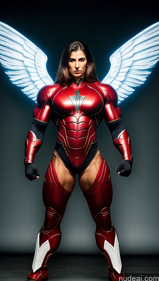 related ai porn images free for Vampire Mech Suit Superhero Abs Muscular Busty Angel Powering Up Dynamic View Heat Vision Bodybuilder