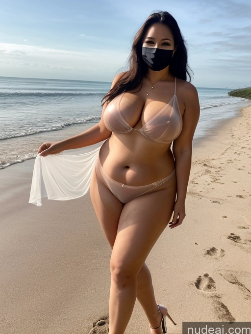 related ai porn images free for Milf One Busty Perfect Boobs Big Ass Happy Black Hair Malaysian Beach Front View High Heels Face Mask Long Hair Big Hips 40s Transparent Partially Nude Blouse Chubby