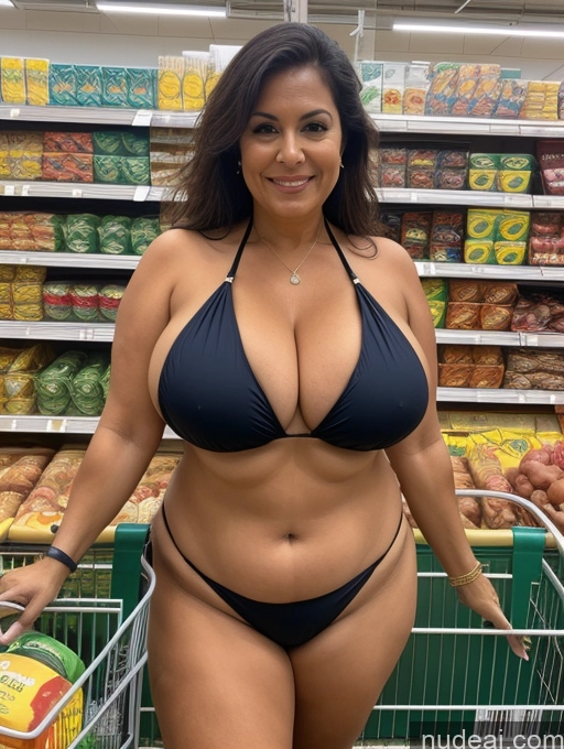 related ai porn images free for Milf One Busty Huge Boobs Tanned Skin 60s Grocery Front View Microkini Thong Brazilian Chubby