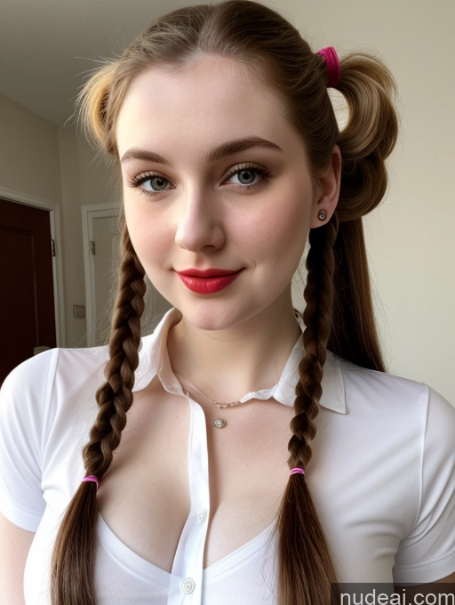 related ai porn images free for Beautiful Fairer Skin Thick 18 Brunette Russian Close-up View Lipstick Shirt Perfect Boobs Busty Pigtails