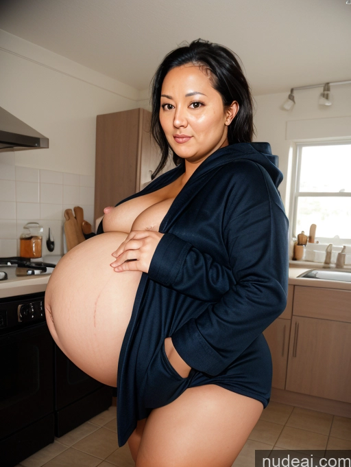 related ai porn images free for Perfect Boobs Chubby Pregnant Wife Or Girlfriend Fat Thick Big Hips Dark Skin Messy Black Kitchen Belly Inflation, Cuminflation, Overeating Bathrobe