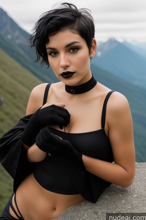 related ai porn images free for Two Big Ass Pubic Hair Perfect Body Short Small Tits 18 Black Hair Pixie Dark Fantasy Mountains Model Goth Micro Skirt