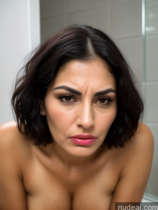 related ai porn images free for Bending Over Close-up View Busty Tanned Skin Serious Sad Shocked Sexy Face Seductive 30s Black Hair Bobcut Jewish Bathroom Angry Laughing Milf Pouting Lips