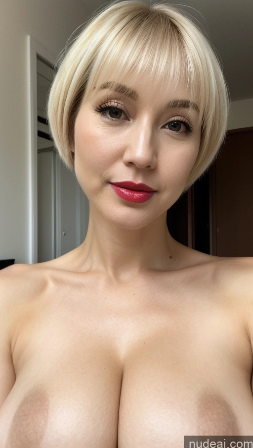 related ai porn images free for One Huge Boobs Lipstick Beautiful Fairer Skin 40s Short Hair Korean Detailed Simple Woman Close-up View Blonde