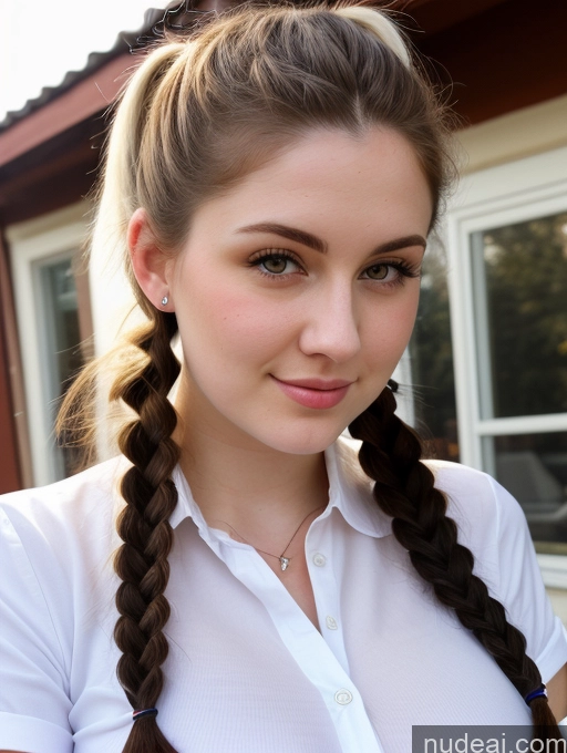 related ai porn images free for Busty Perfect Boobs Beautiful Thick Fairer Skin 18 Brunette Pigtails Russian Close-up View Shirt Detailed