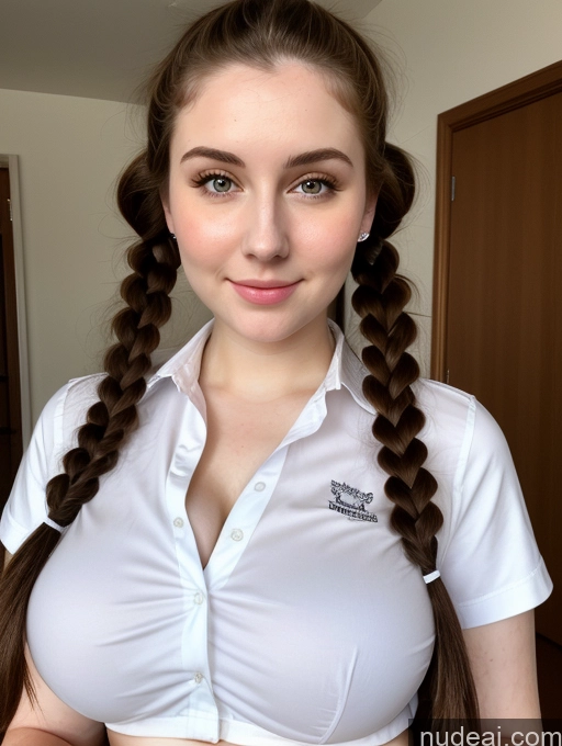 related ai porn images free for Busty Perfect Boobs Beautiful Thick Fairer Skin 18 Brunette Pigtails Russian Close-up View Shirt Detailed