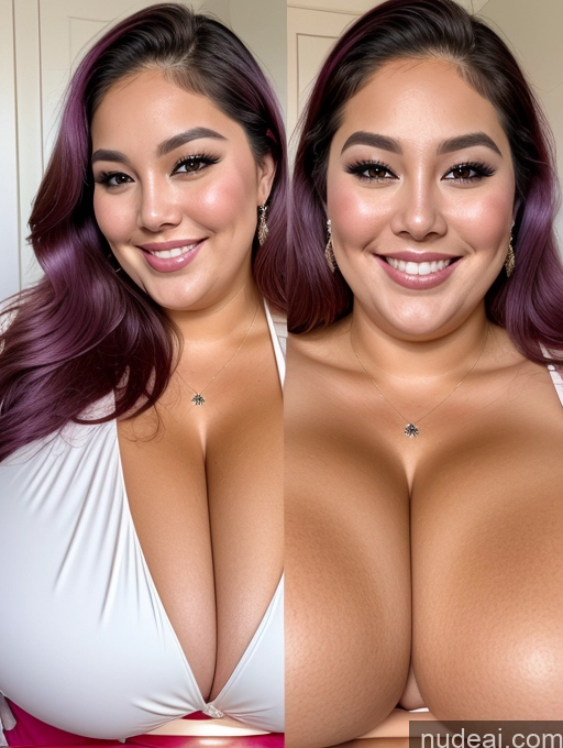 related ai porn images free for Miss Universe Model Thick Chubby Fat Busty Huge Boobs Perfect Boobs Beautiful 30s Happy Filipina Blouse Cleavage Onoff Close-up View Purple Hair