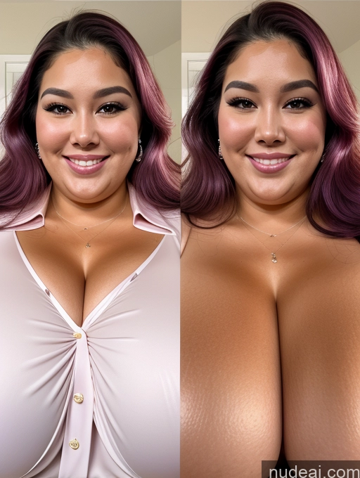 related ai porn images free for Miss Universe Model Thick Chubby Fat Busty Huge Boobs Perfect Boobs Beautiful 30s Happy Filipina Blouse Cleavage Onoff Close-up View Purple Hair