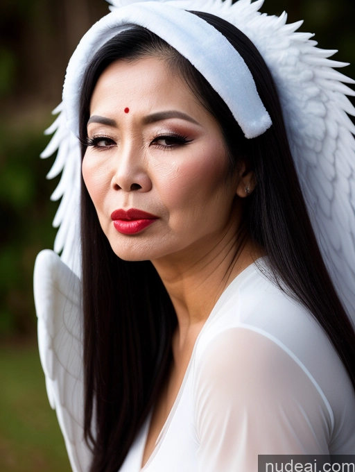 ai nude image of arafed woman with white wings and a white headdress pics of Beautiful Lipstick Long Hair Vietnamese Cumshot Athlete 70s Angel Angry Orgasm Pouting Lips