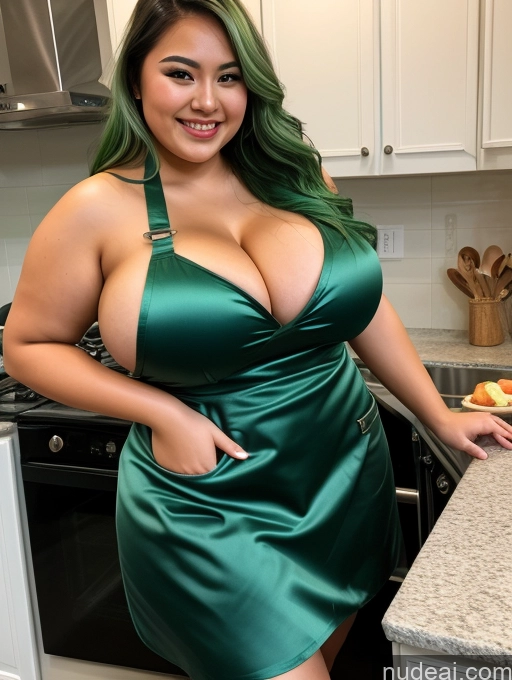 related ai porn images free for Sorority Busty Huge Boobs Perfect Boobs Beautiful Chubby Fat Thick 30s Happy Green Hair Apron Satin Cleavage Close-up View Filipina