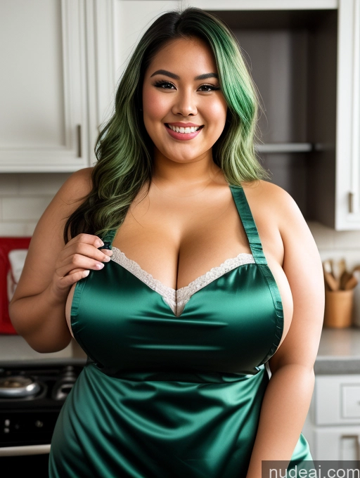 related ai porn images free for Sorority Busty Huge Boobs Perfect Boobs Beautiful Chubby Fat Thick 30s Happy Green Hair Apron Satin Cleavage Close-up View Filipina