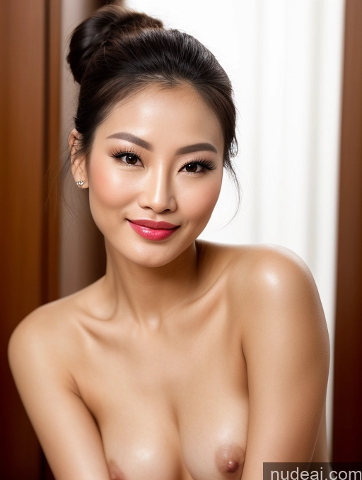 related ai porn images free for Model Beautiful Asian Hair Bun Pouting Lips Happy 60s